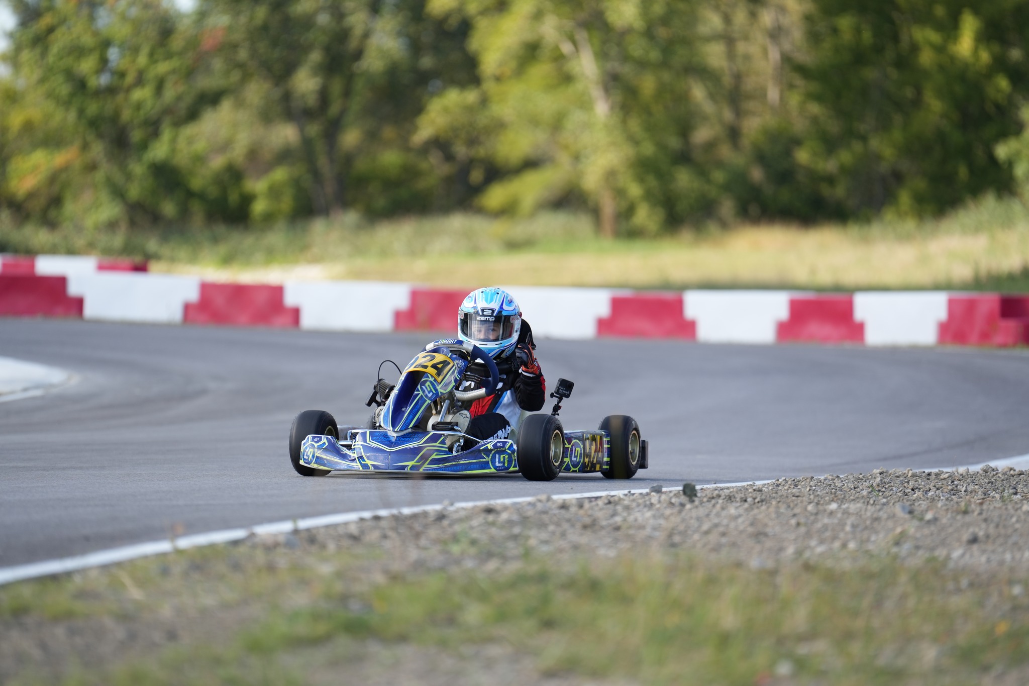 Racing action from the Mini/Cadet class